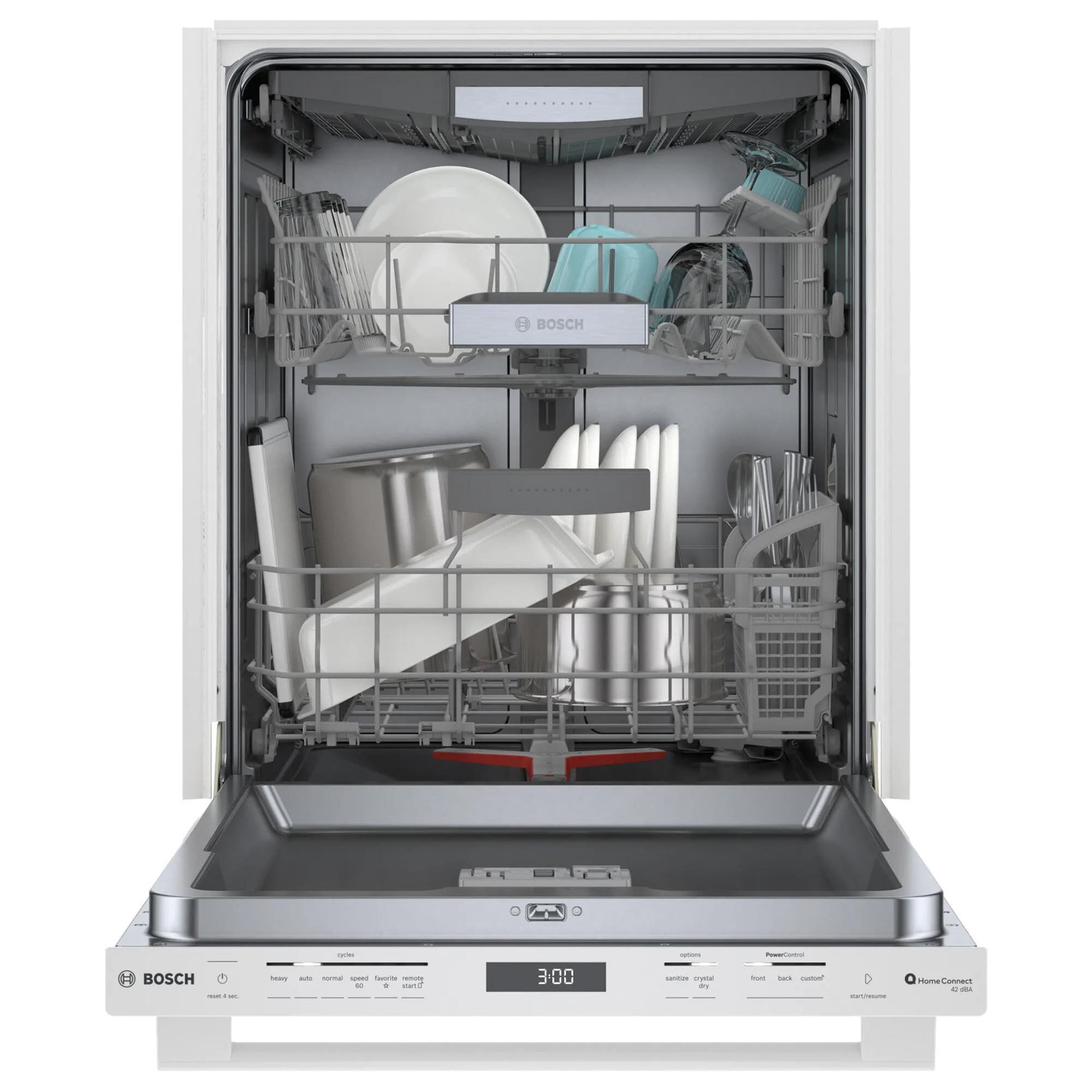 Bosch 800 Series 24 Built In Bar Handle Dishwasher with 8 Wash
