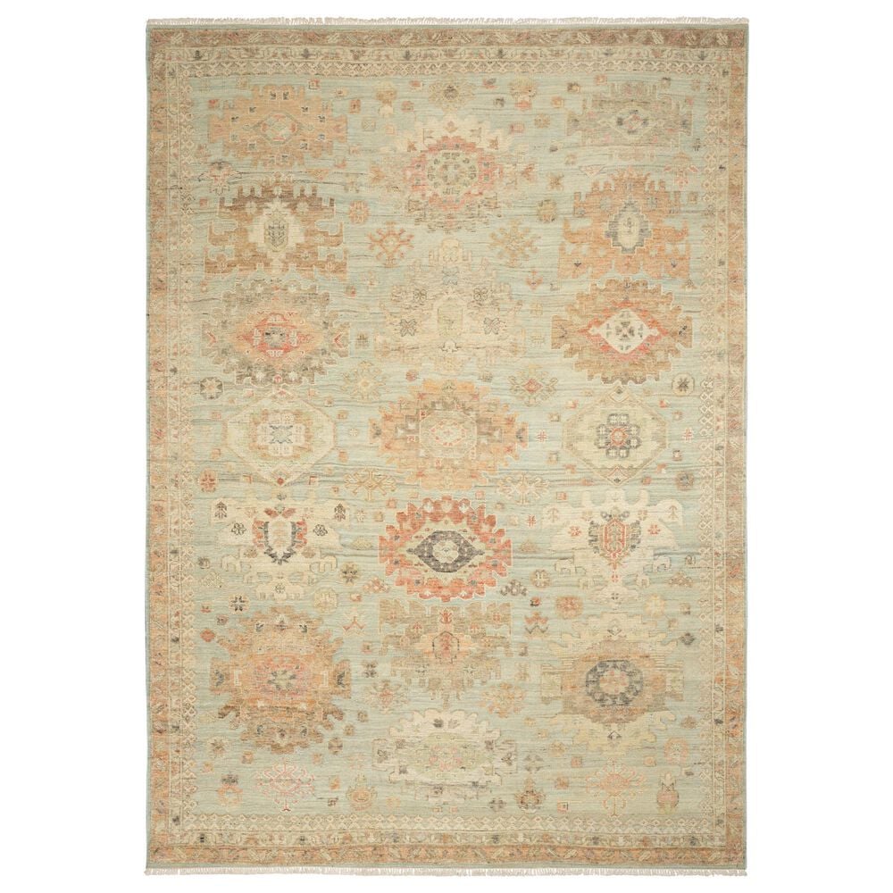 Nourison Heritage Vine HTV02 Light Blue 12" x 15" Area Rug, , large