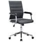 Zuo Modern Liderato Office Chair in Black and Silver, , large