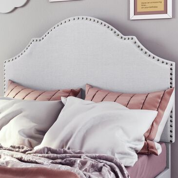 Accentric Approach Twin Upholstered Headboard in Gray, , large