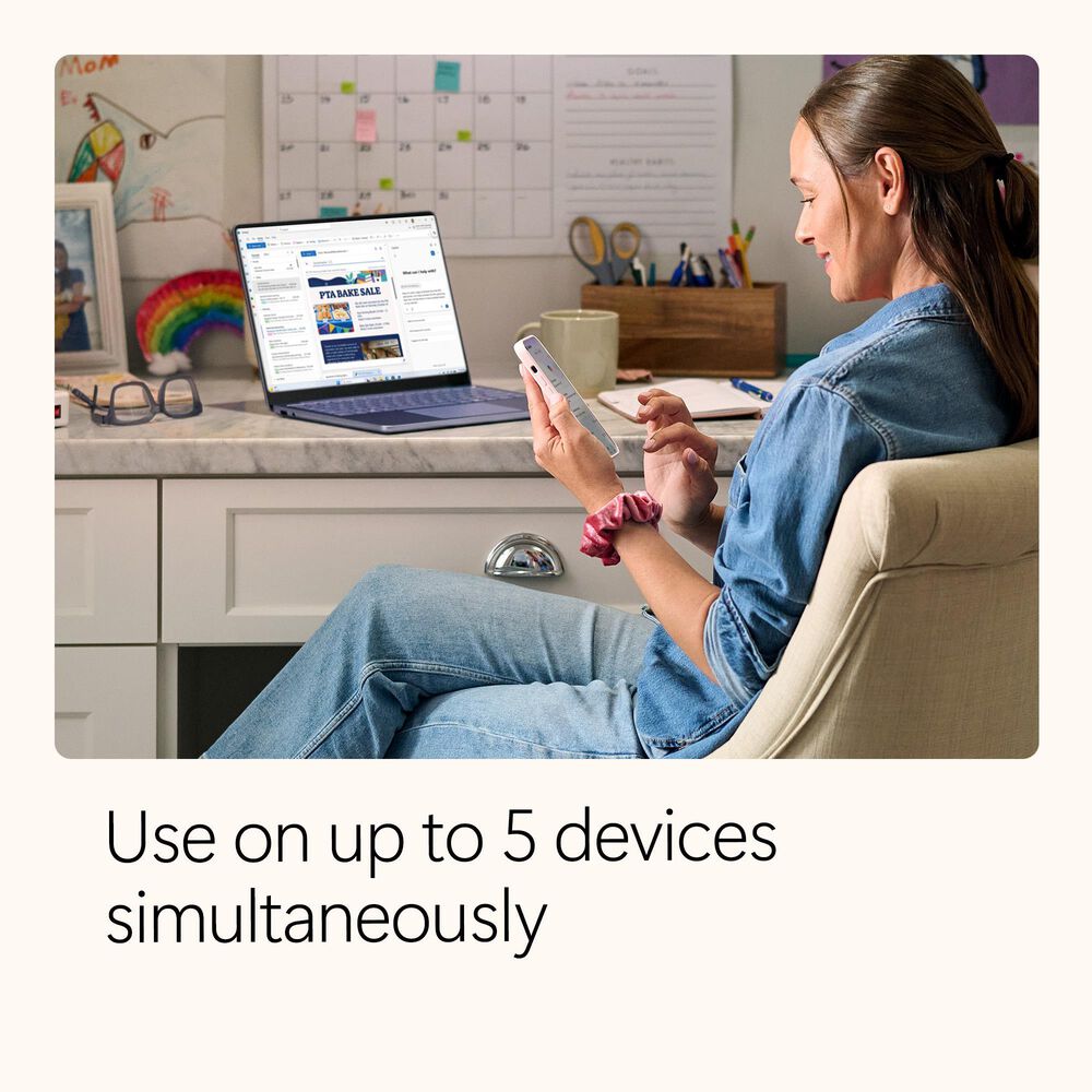 Microsoft 365 Personal includes 1 TB of cloud storage, advanced security, and innovative apps with Microsoft Copilot. For 1 person., , large