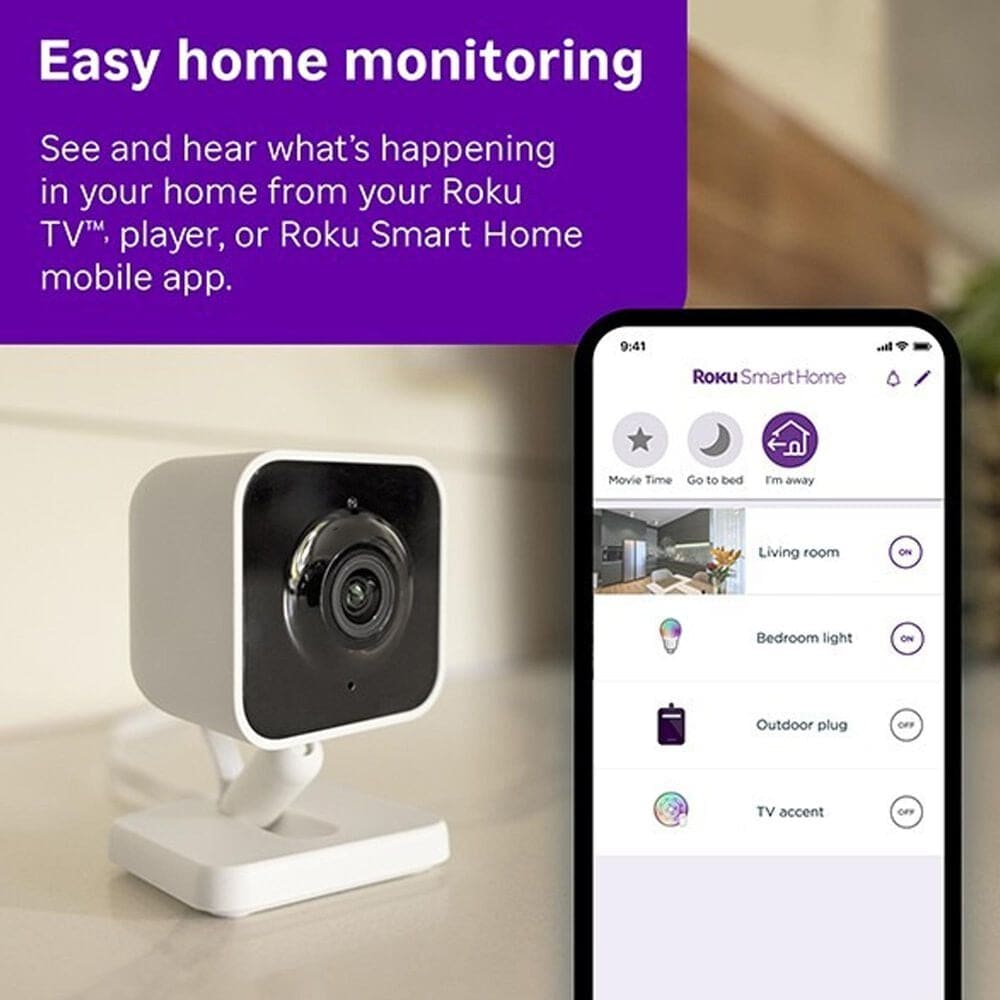 Roku 1-Pack Indoor Wired Security Camera in White, , large