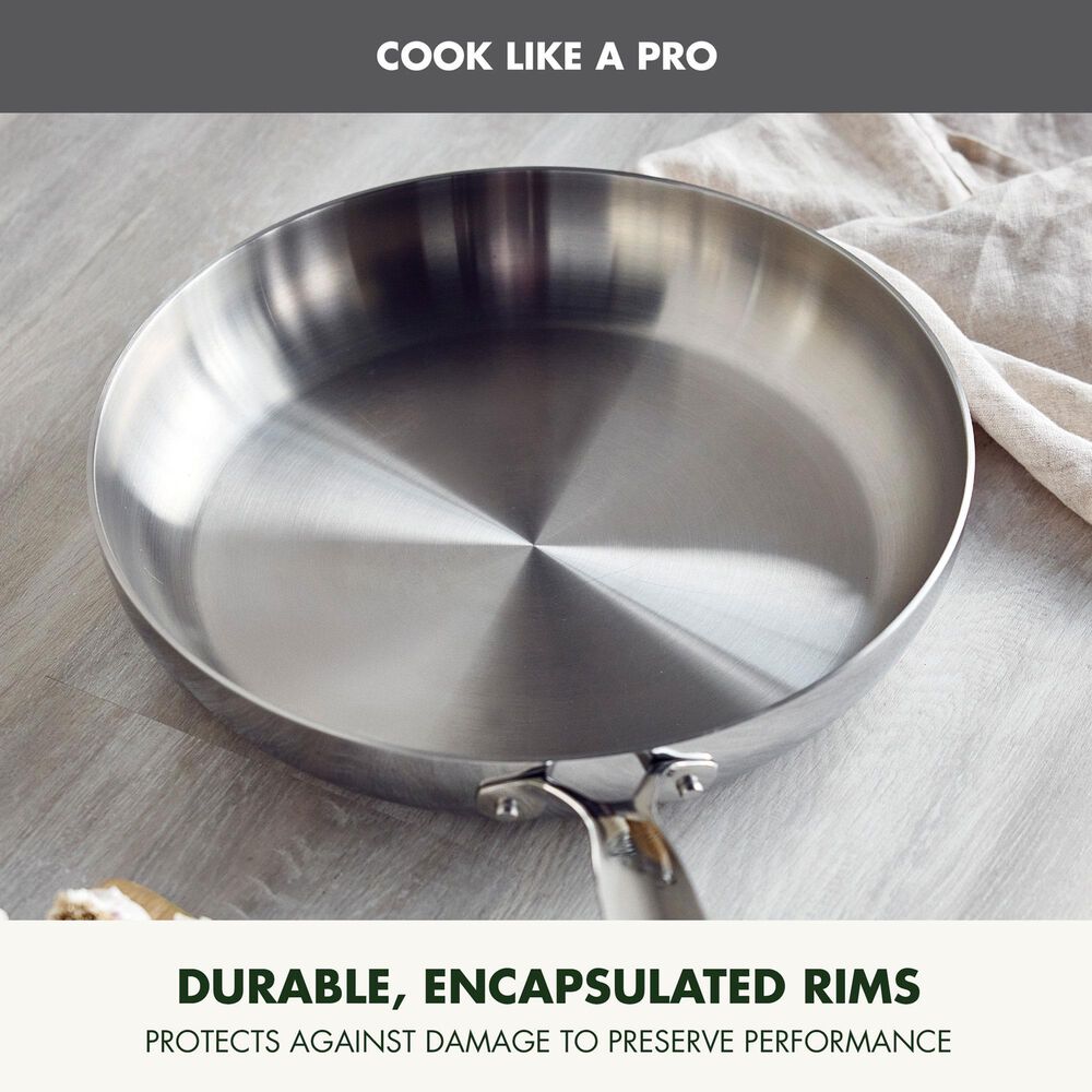 Green Pan Valencia Pro 12" Uncoated Frypan in Stainless Steel, , large