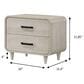 Crown Mark Nyomi King Panel Bed with Two Nightstands in White, , large