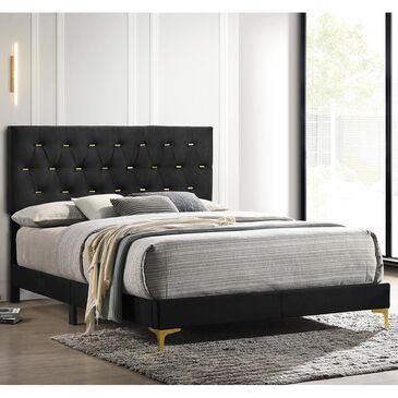 Pacific Landing Kendall King Bed in Black and Gold, , large