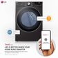 LG 7.4 Cu. Ft. Smart Front Load Electric Dryer with TurboSteam in Black Steel, , large