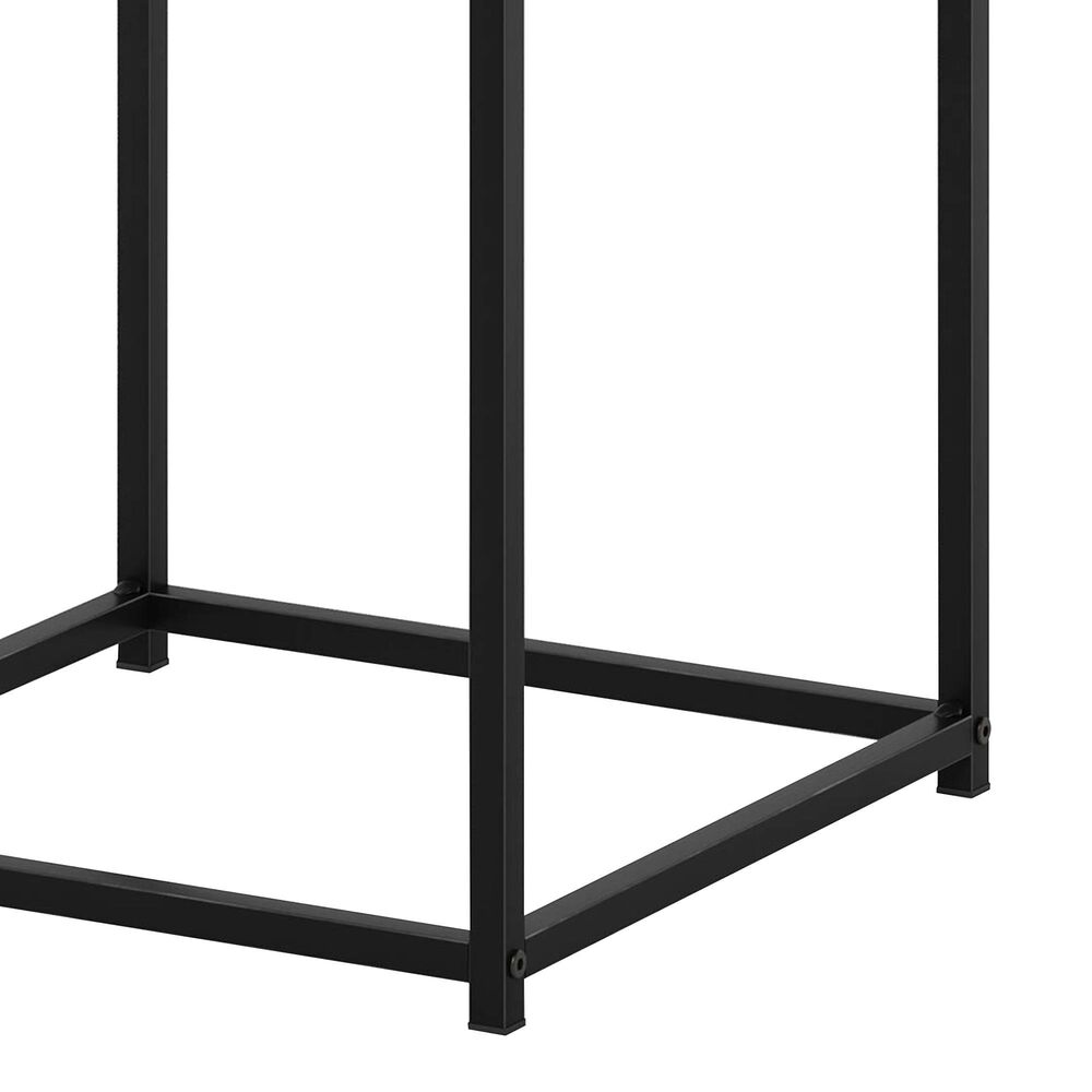 HOMLUX 1-Tier End Table in French Oak Grey and Black, , large