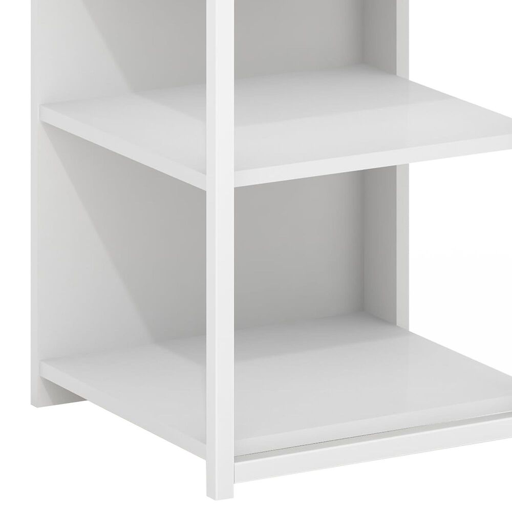 HOMLUX Camnus 3-Tier End Table in White, , large
