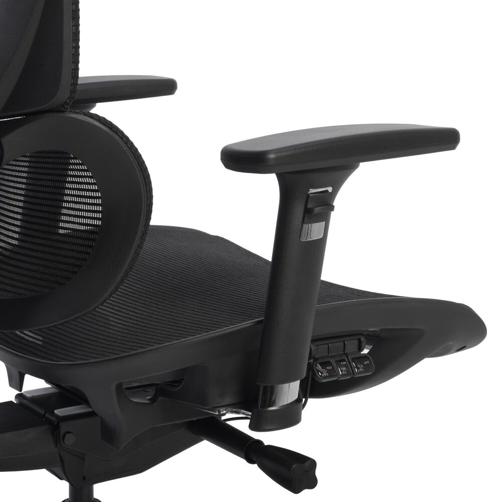 Regency Global Sourcing Omega Mesh O-2 Tech Ergonomic Management Office Chair in Black, , large