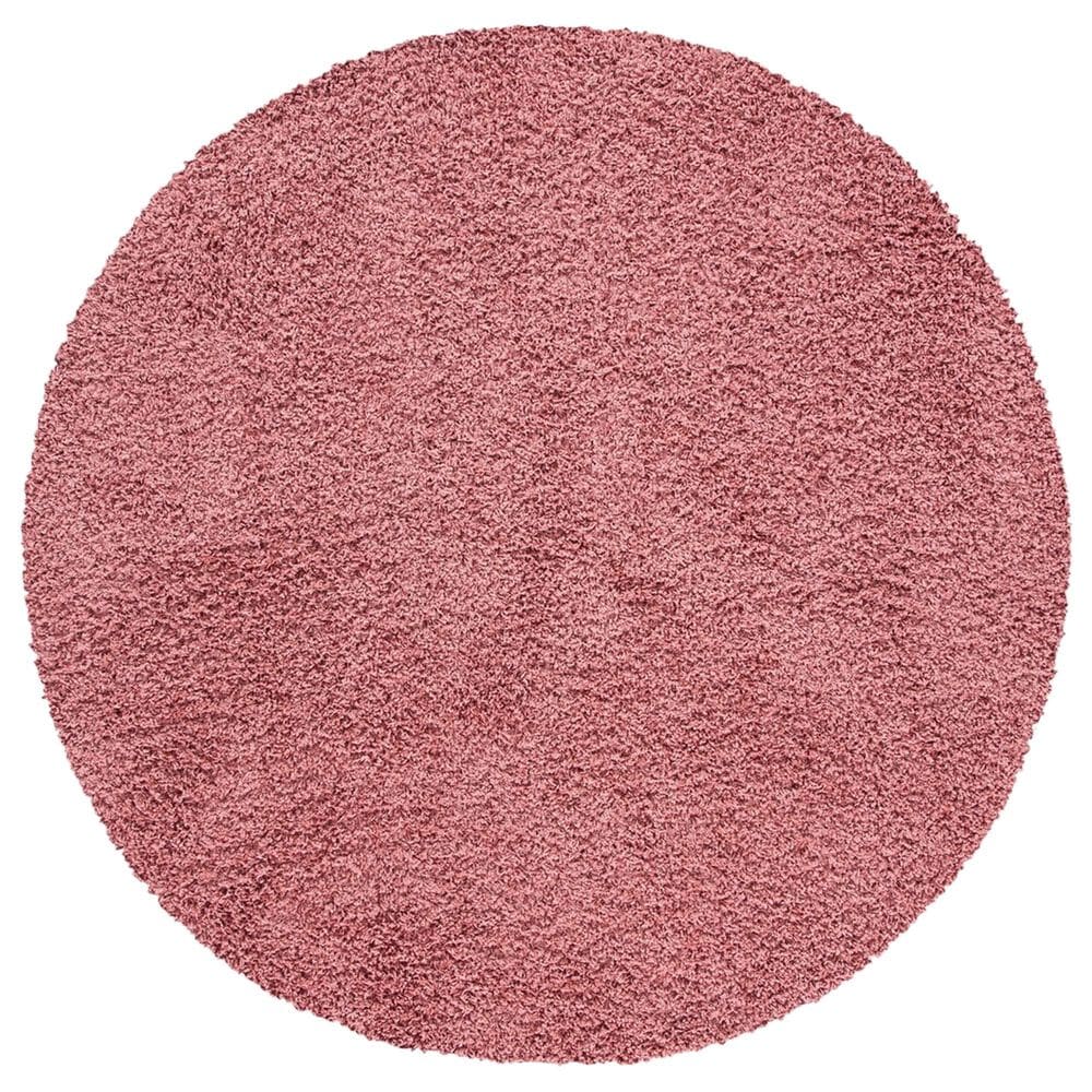 Safavieh Venus Shag 6"7" Round Pink Area Rug, , large