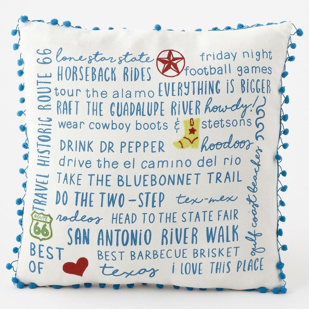 One Hundred 80 Degrees Texas Bloom Fabric Pillow, , large