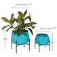 Maple and Jade Modern Planter in Teal and Black (Set of 2), , large