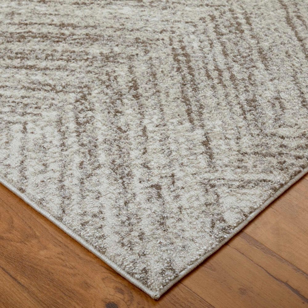 Feizy Vancouver Abstract 9&#39; x 12&#39; Beige and Brown Area Rug, , large
