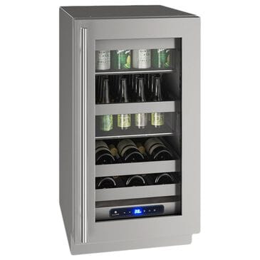 U-Line 18" Beverage Center in Stainless Frame, , large