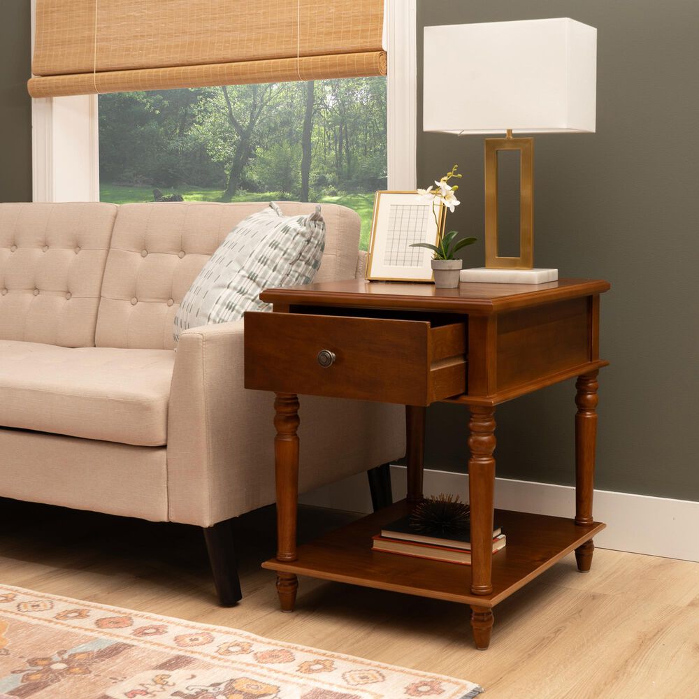 Linon Home Decor Mcghie Side Table in Hazelnut, , large