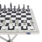 Maple and Jade Decor Chess Game Set in Polished Silver, Black and White, , large