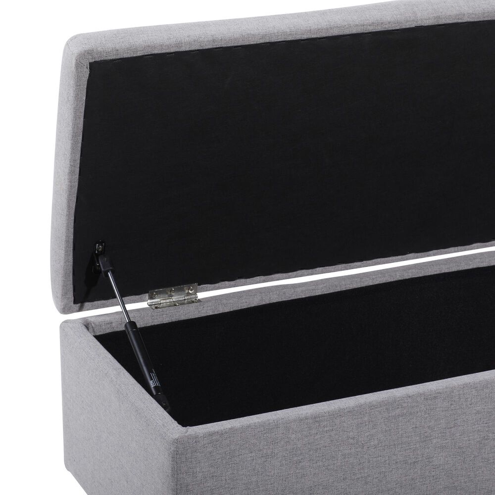 Maple and Jade Modern Storage Bench in Grey, , large