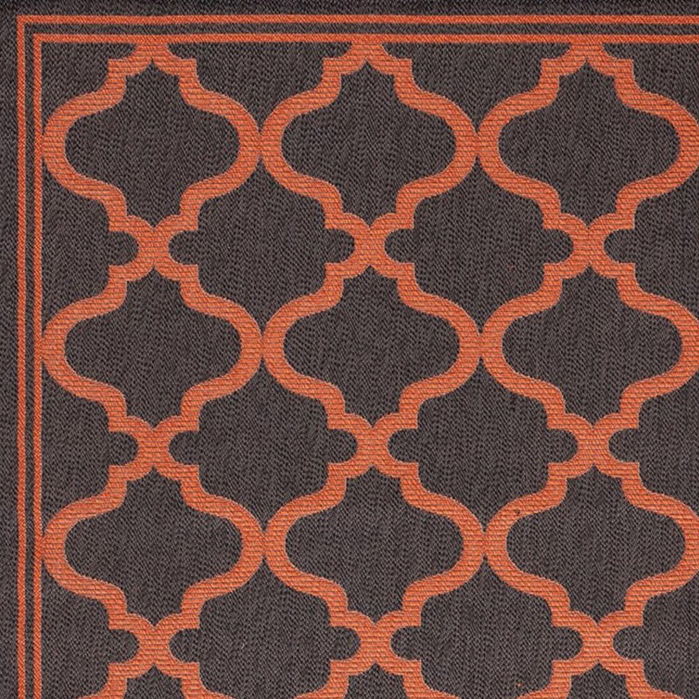 Safavieh Bermuda 6&#39;7&quot; x 9&#39;2&quot; Charcoal and Rust Indoor/Outdoor Area Performance Rug, , large