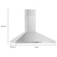 Whirlpool 36" Chimney Wall Mount Range Hood in Fingerprint Stainless Steel, , large