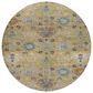 Dalyn Rug Company Silk Road Turmeric, Gold, Blue, Copper, Ivory, Taupe and Aloe 8" Round Area Rug, , large