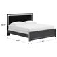 Ashley Zuraleus King Upholstered Panel Bed in Matte Black and Chrome, , large