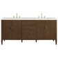 James Martin Vanities Myrrin 72" Double Vanity in Mid Century Walnut with 3 cm Ethereal Noctis Quartz Top, , large