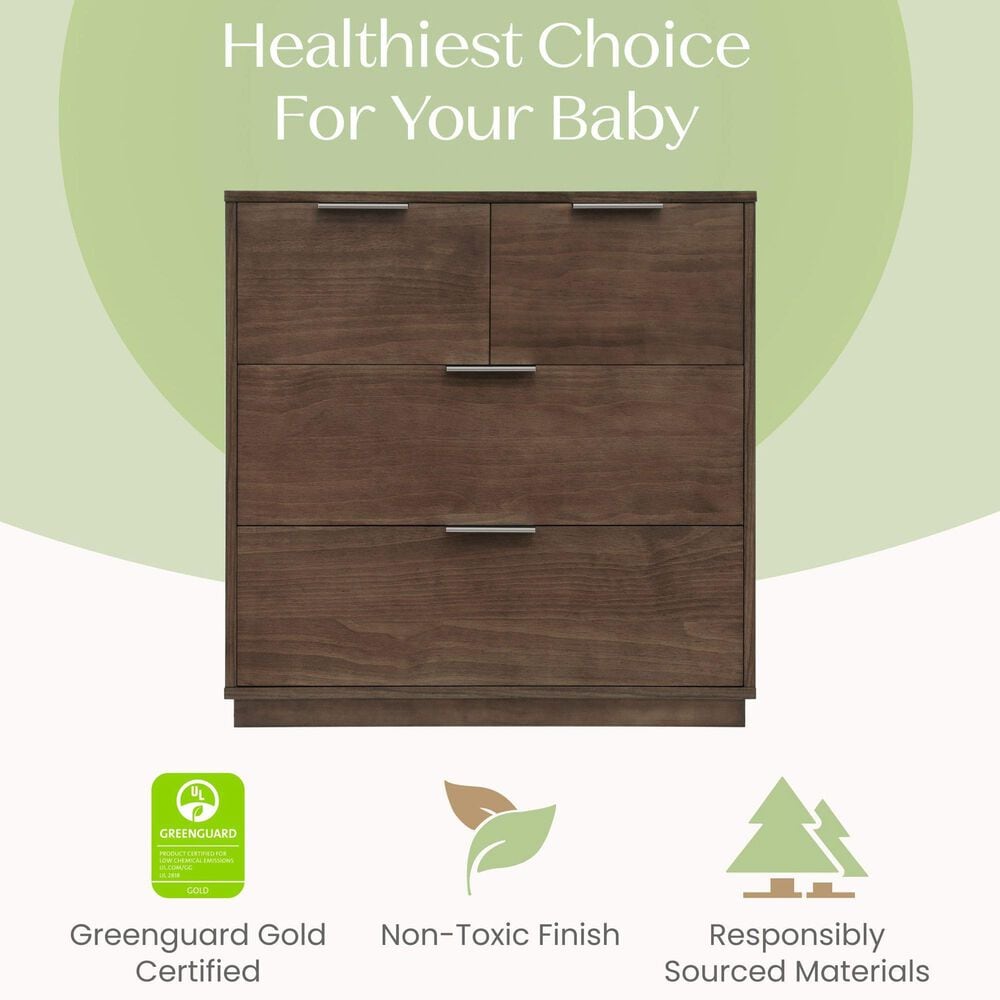 Delta Children Forever 4-Drawer Dresser with Changing Top in Teak Brown, , large