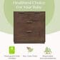 Delta Children Forever 4-Drawer Dresser with Changing Top in Teak Brown, , large