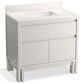 Kohler Solive 36" Single Bathroom Vanity in Gossamer White with 2 cm White Quartz Top and Rectangular Sink, , large