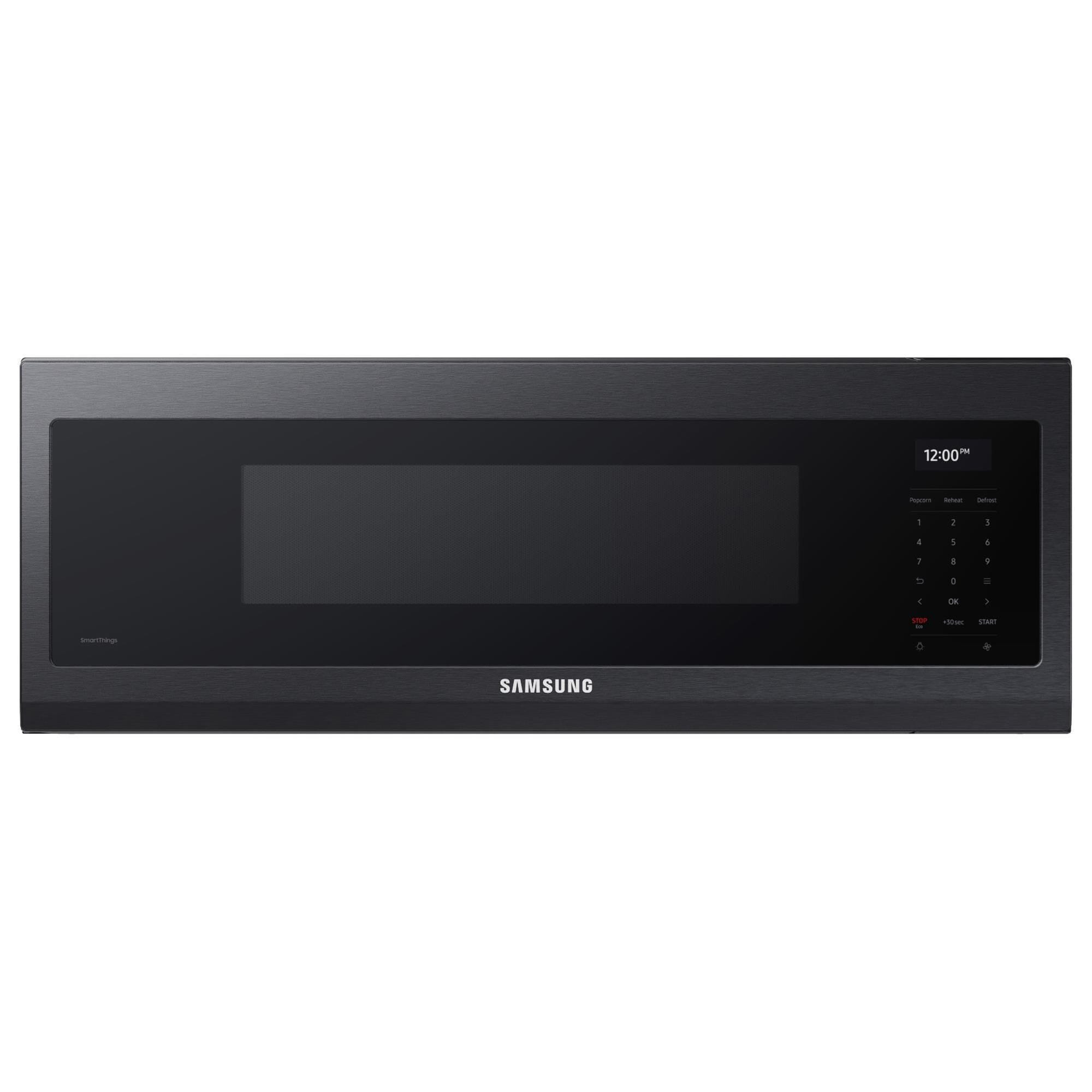 Dark stainless steel shop microwave