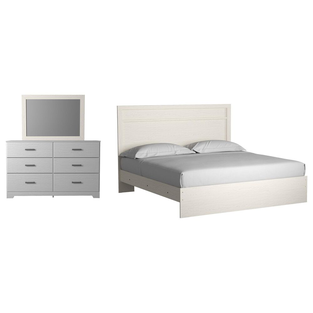 Signature Design by Ashley Stelsie 3 Piece King Bedroom Set in White, , large