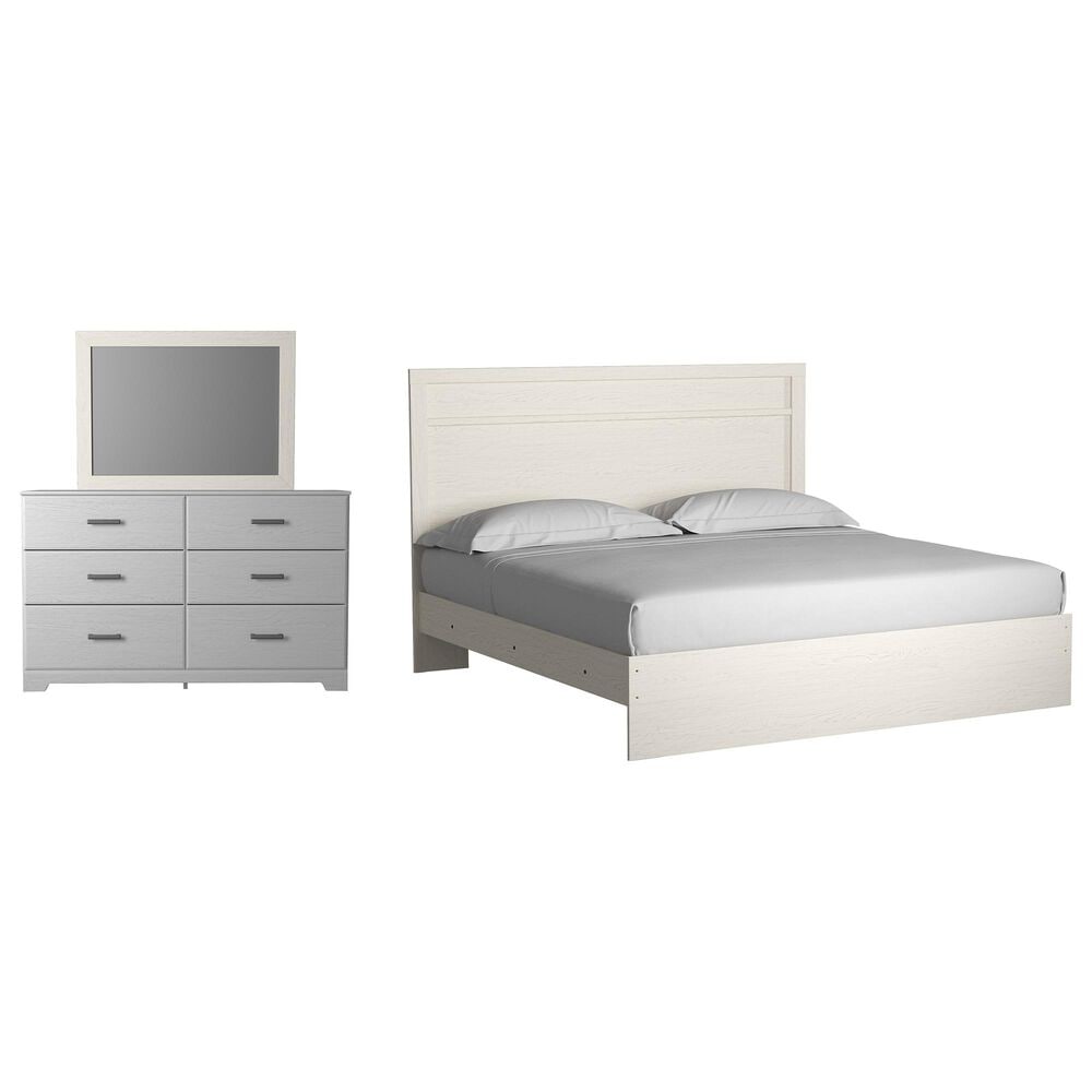 Signature Design by Ashley Stelsie 3 Piece King Bedroom Set in White, , large