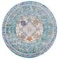 Safavieh Aria 6"6" Round Turquoise and Ivory Area Rug, , large