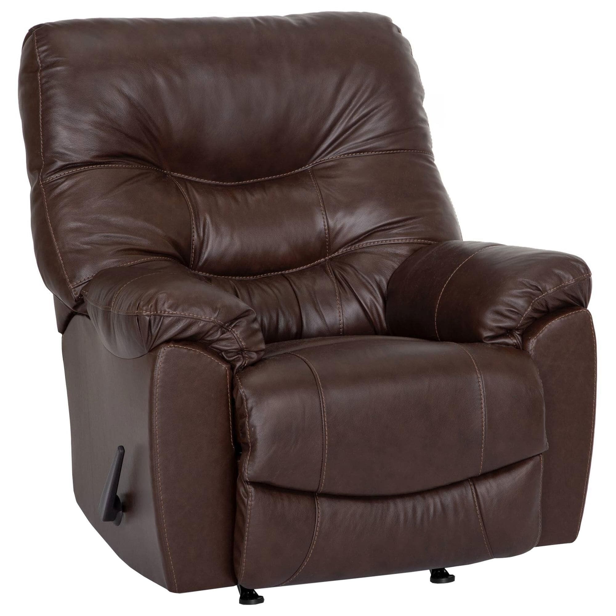Moore Furniture Trilogy Manual Rocker Recliner in Federica Brown