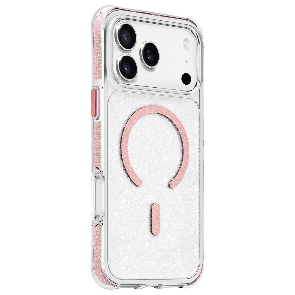 LAUT Aero Sparkle Case with MagSafe for iPhone 17 Pro in Crystal Pink, , large