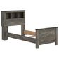 Ashley Frandern 5-Piece Twin Bookcase Bedroom Set in Rustic Warm Gray, , large