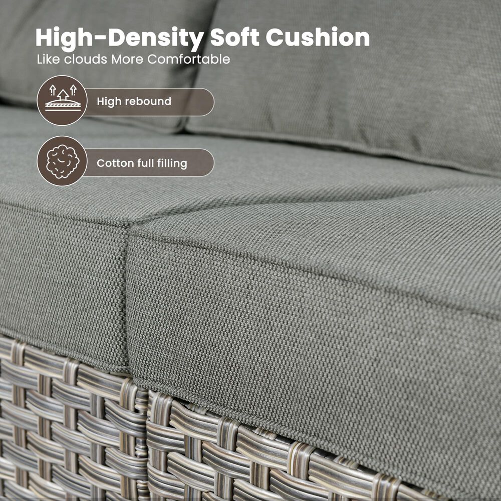 HOMLUX 5-Piece Outdoor Furniture Set in Dark Gray, , large