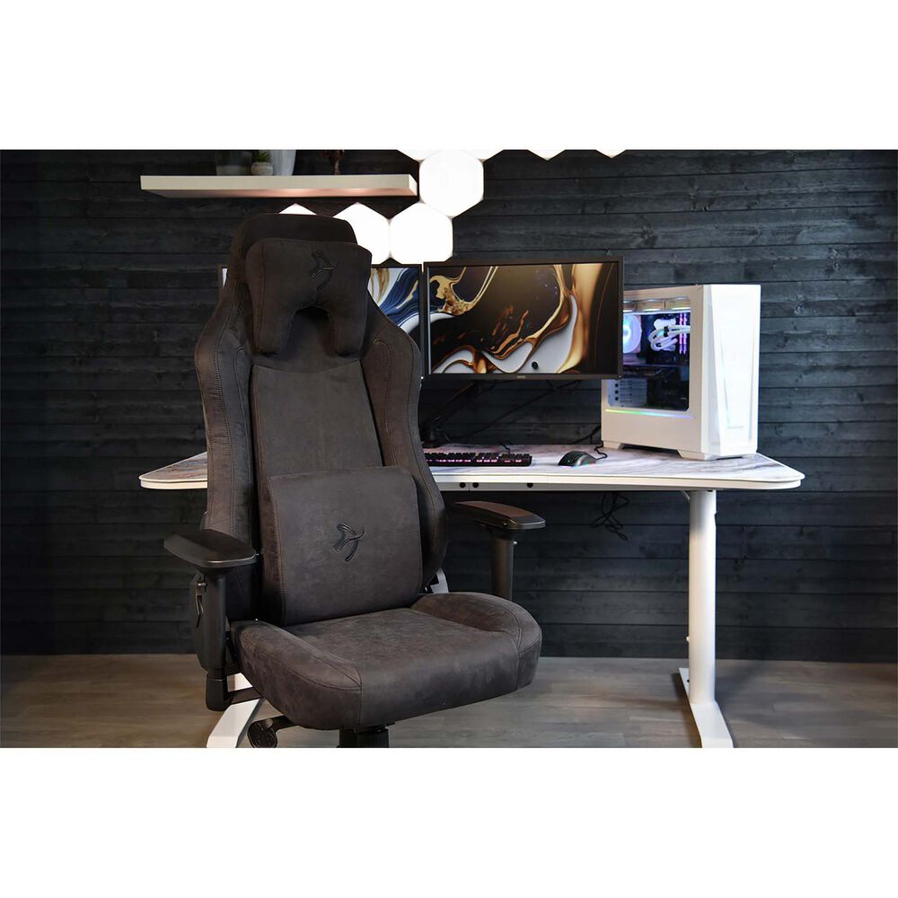 Arozzi Vernazza Supersoft Fabric Gaming Chair in Pure Black, , large