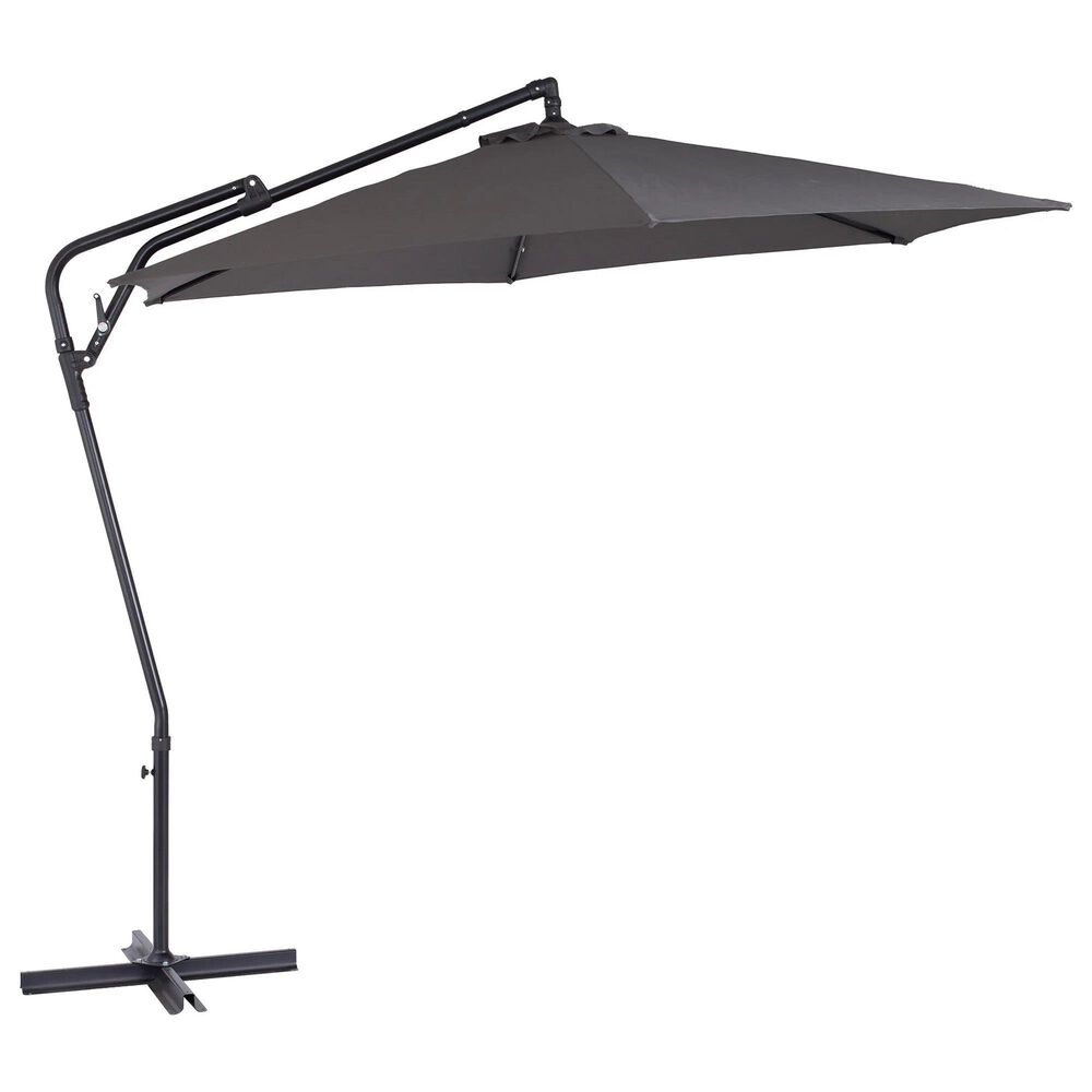 CorLiving 10' Grey Cantilever Tilt Umbrella without Base NFM