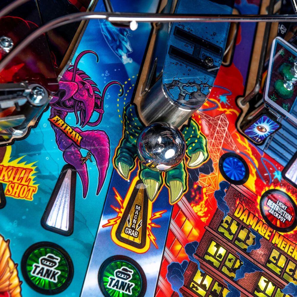 Stern Pinball Godzilla Pro Edition Pinball Machine in Multicolor, , large