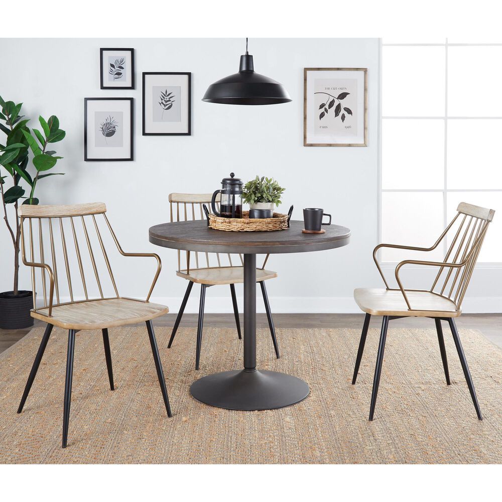 Lumisource Dakota Dining Table in Espresso - Table Only, , large