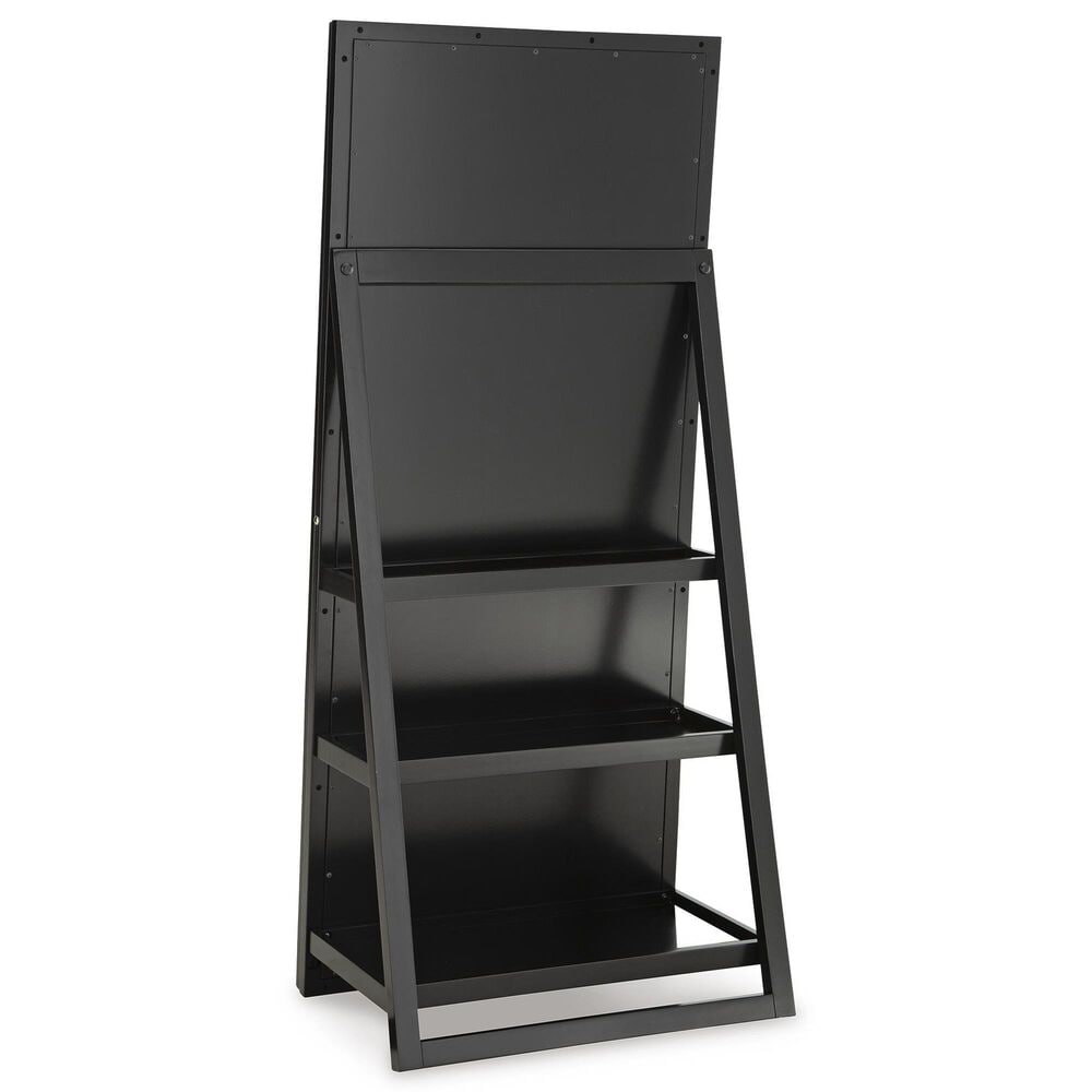 Ashley Evesen Floor Standing Mirror with Shelves in Black, , large