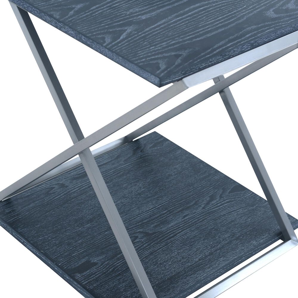 Blue River Westlake End Table in Brushed Stainless Steel, , large