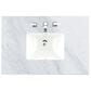 James Martin Vanities Breckenridge 36" Single Bathroom Vanity in Serenity Blue with 3 cm Carrara White Marble Top and Rectangular Sink, , large