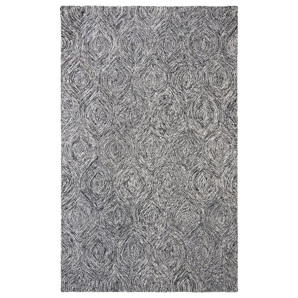 Safavieh Micro-Loop Geometric 5" x 8" Black and Ivory Area Rug, , large