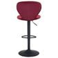 Zuo Modern Salem Bar Stool in Red and Black, , large