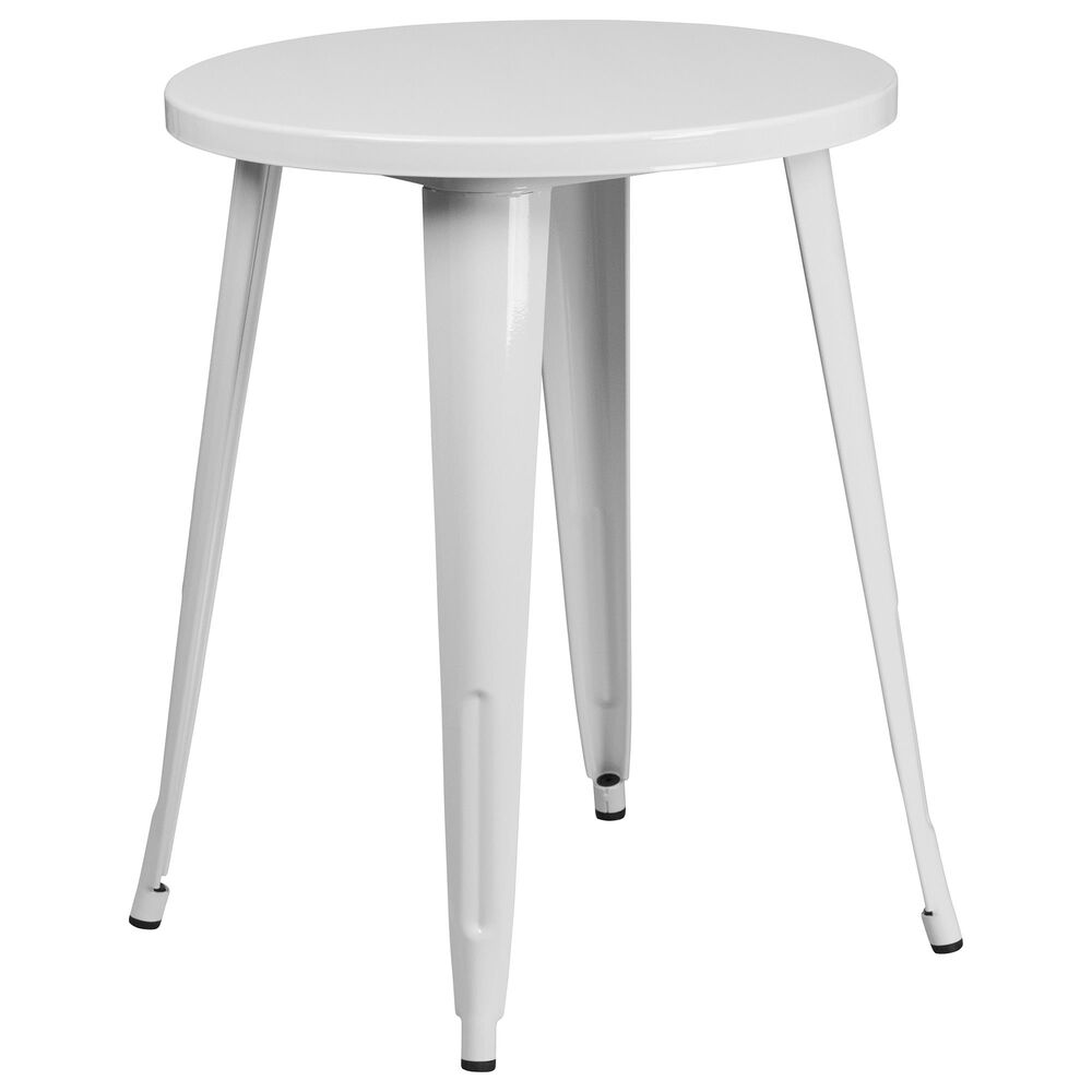 Flash Furniture 24" Round Table in White, , large