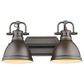 Golden Lighting Duncan 2-Light Bath Vanity in Rubbed Bronze, , large