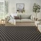 Nourison Twist Reversible 10" x 14" Black Indoor/Outdoor Area Rug, , large