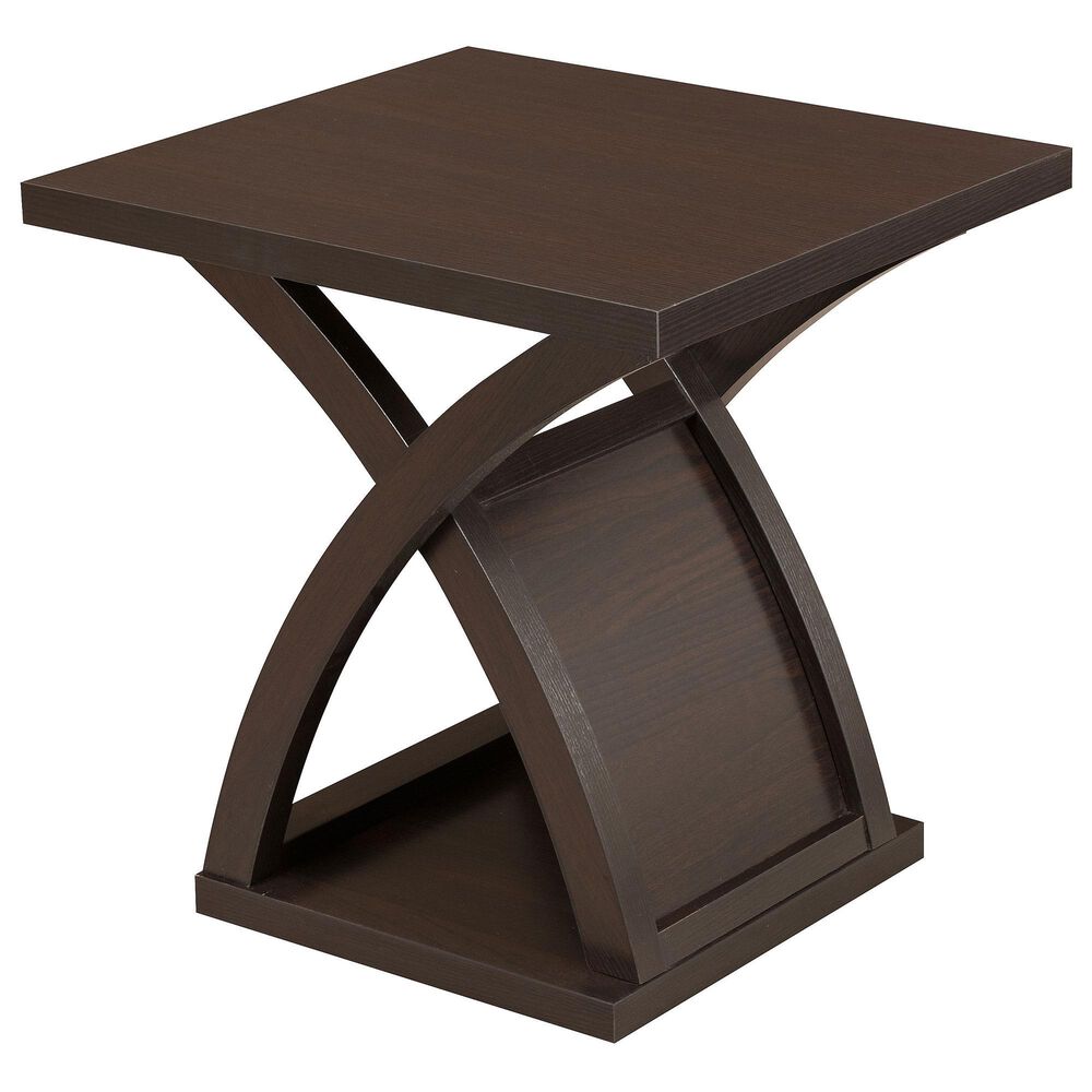 Furniture of America Britt End Table in Espresso, , large